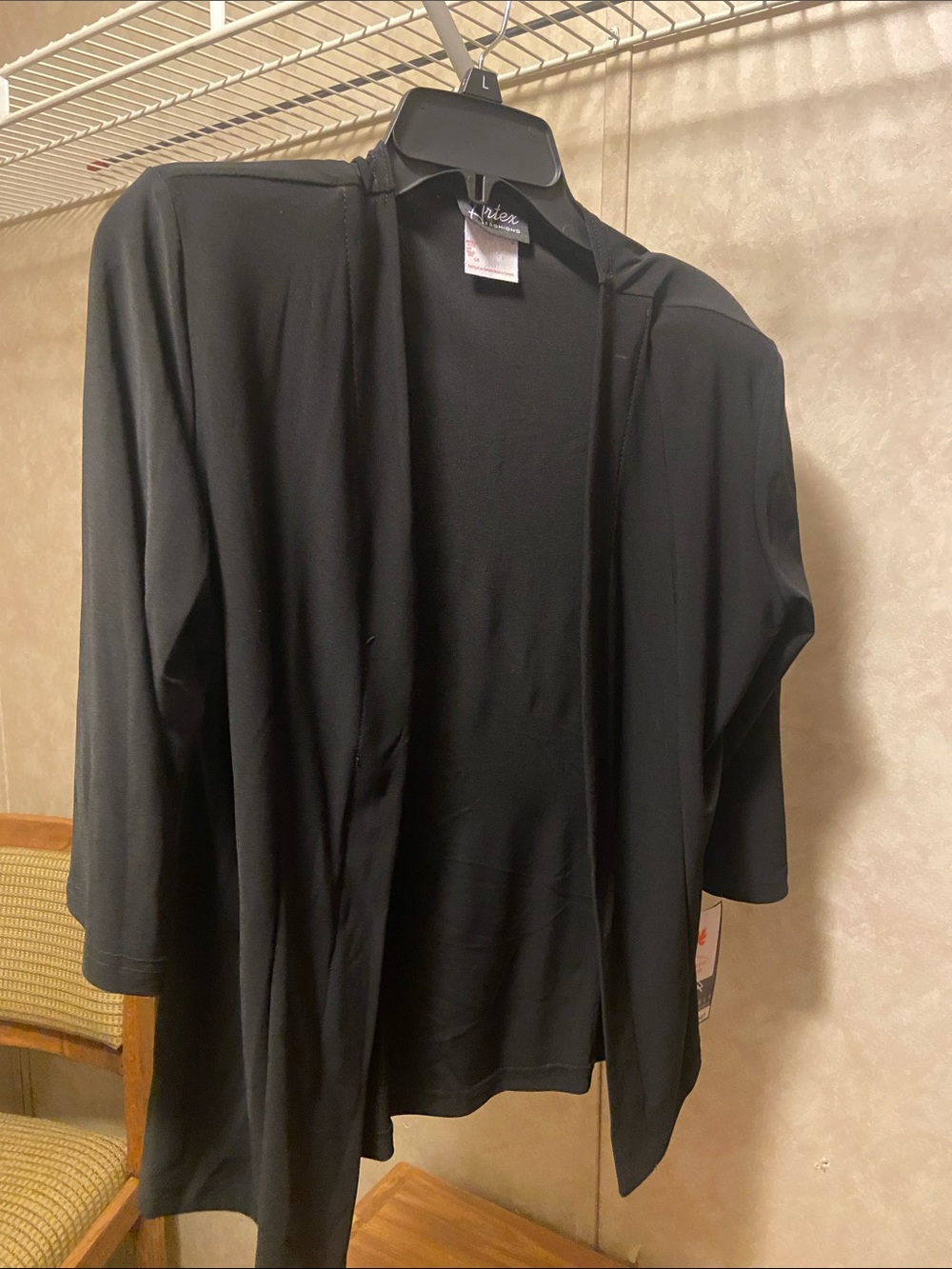Black Open-Front Blazer Jacket